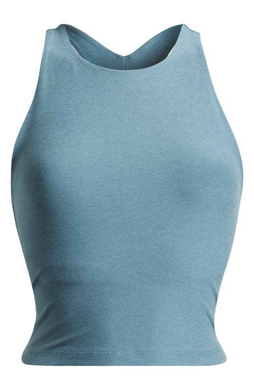 Beyond Yoga Spacedye Refocus Racerback Crop Tank In Blue