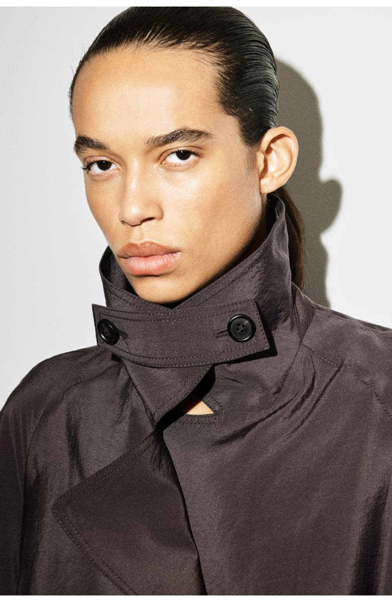 COS Utility Trench-Style Midi Dress, Alternate, color, Dark Brown