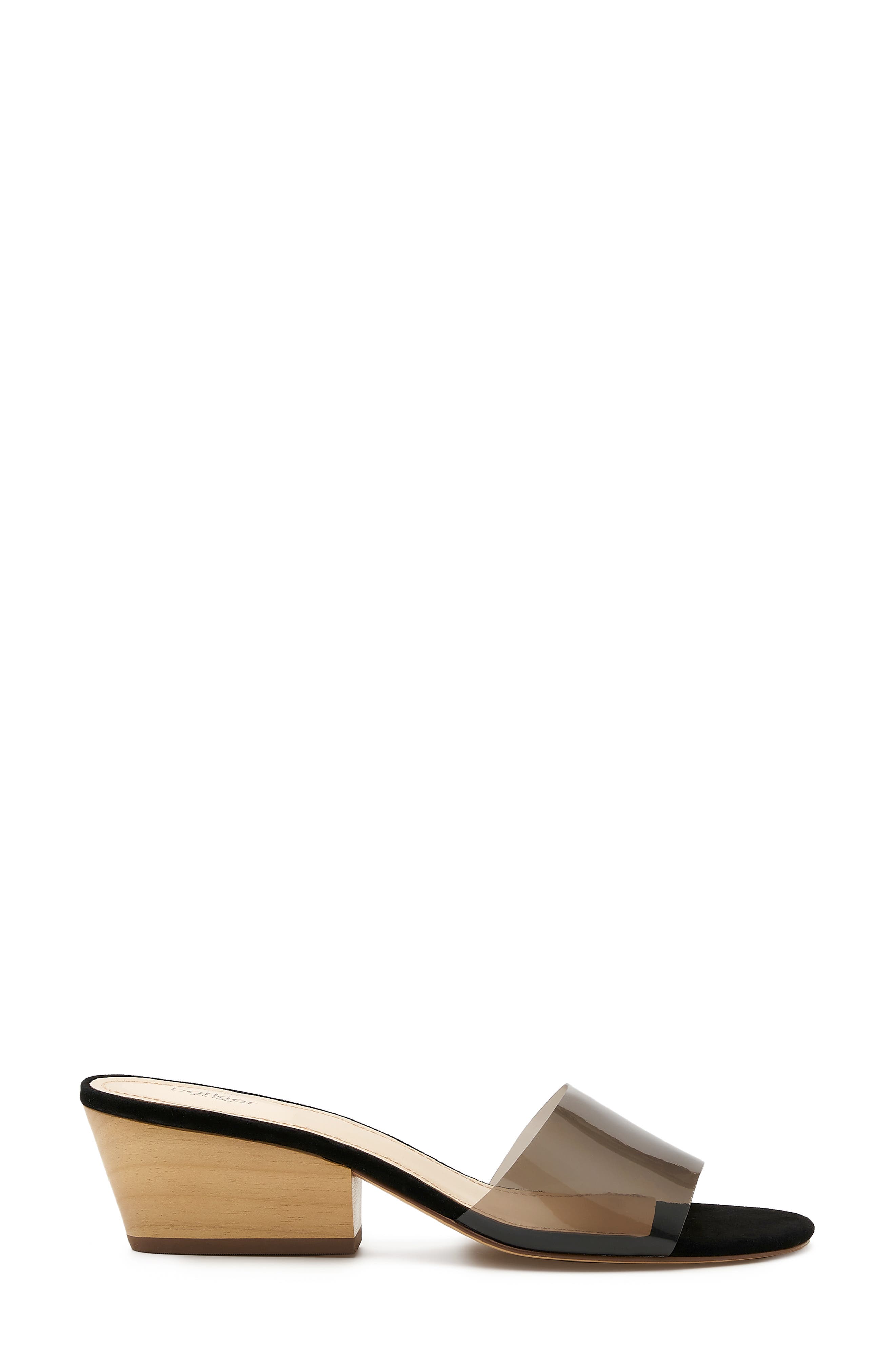 Carlie Slide Sandal, Alternate, color, BLACK FAUX LEATHER