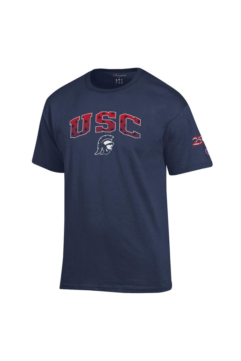 Men's Champion Navy USC Trojans Americana 250th Arch T-Shirt, Alternate, color, Navy