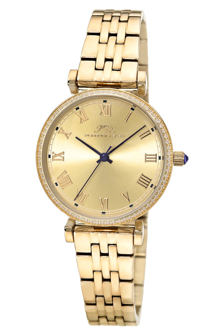 Emma Sunray Dial Bracelet Watch, Main, color, GOLD/ GOLD