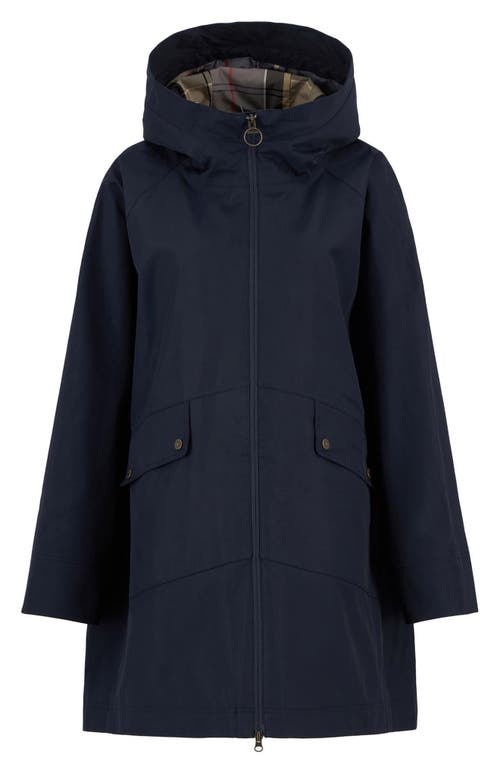 Shop Barbour Heron Waterproof Cotton Blend Jacket In Navy