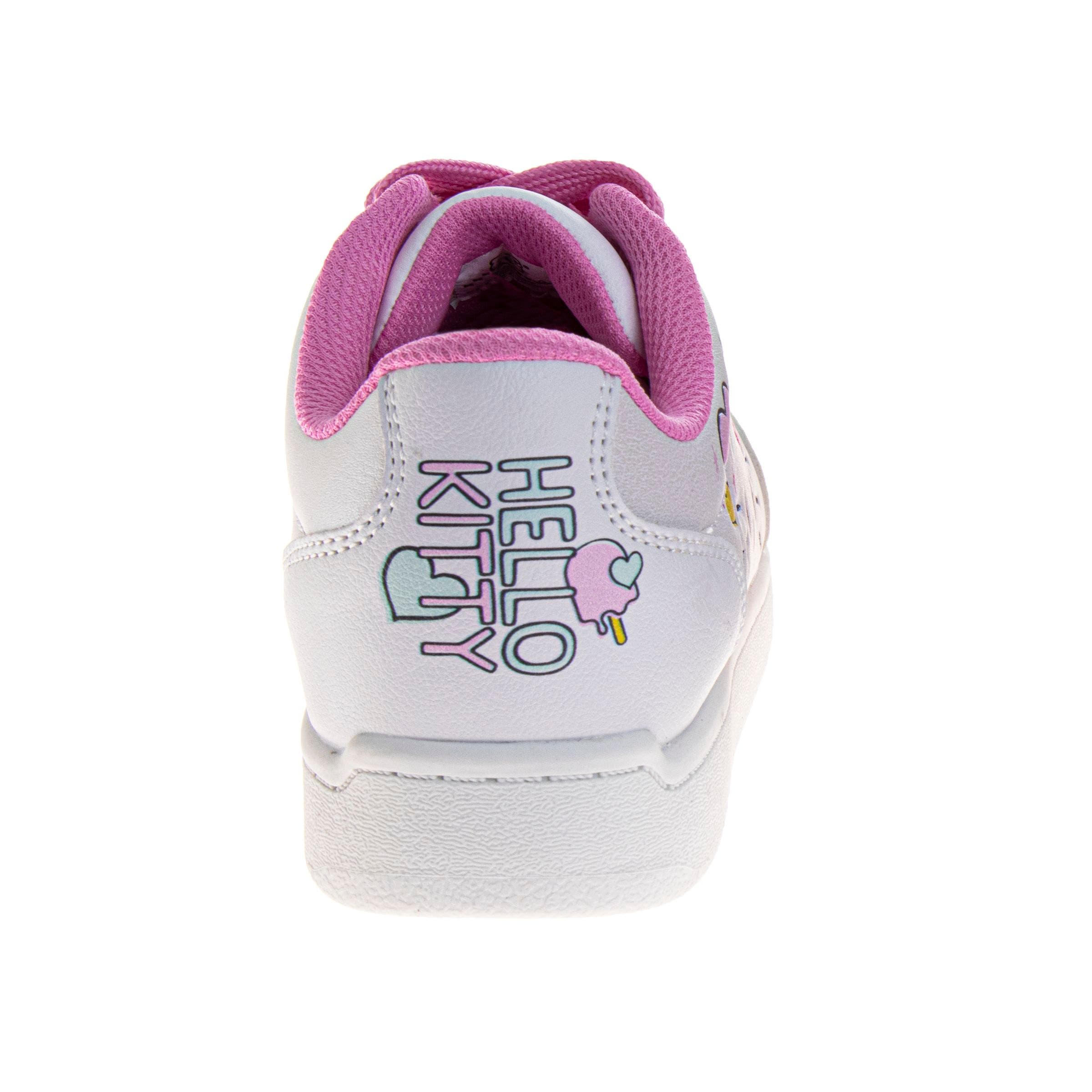Hello Kitty Sanrio Hello Kitty Sneakers for Girls  Colorful Official Casual Comfort Shoes, Alternate, color, White Pink