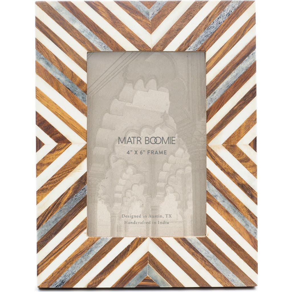 Matr Boomie Banka Mundi Brown & White Picture Frame In Brown/white