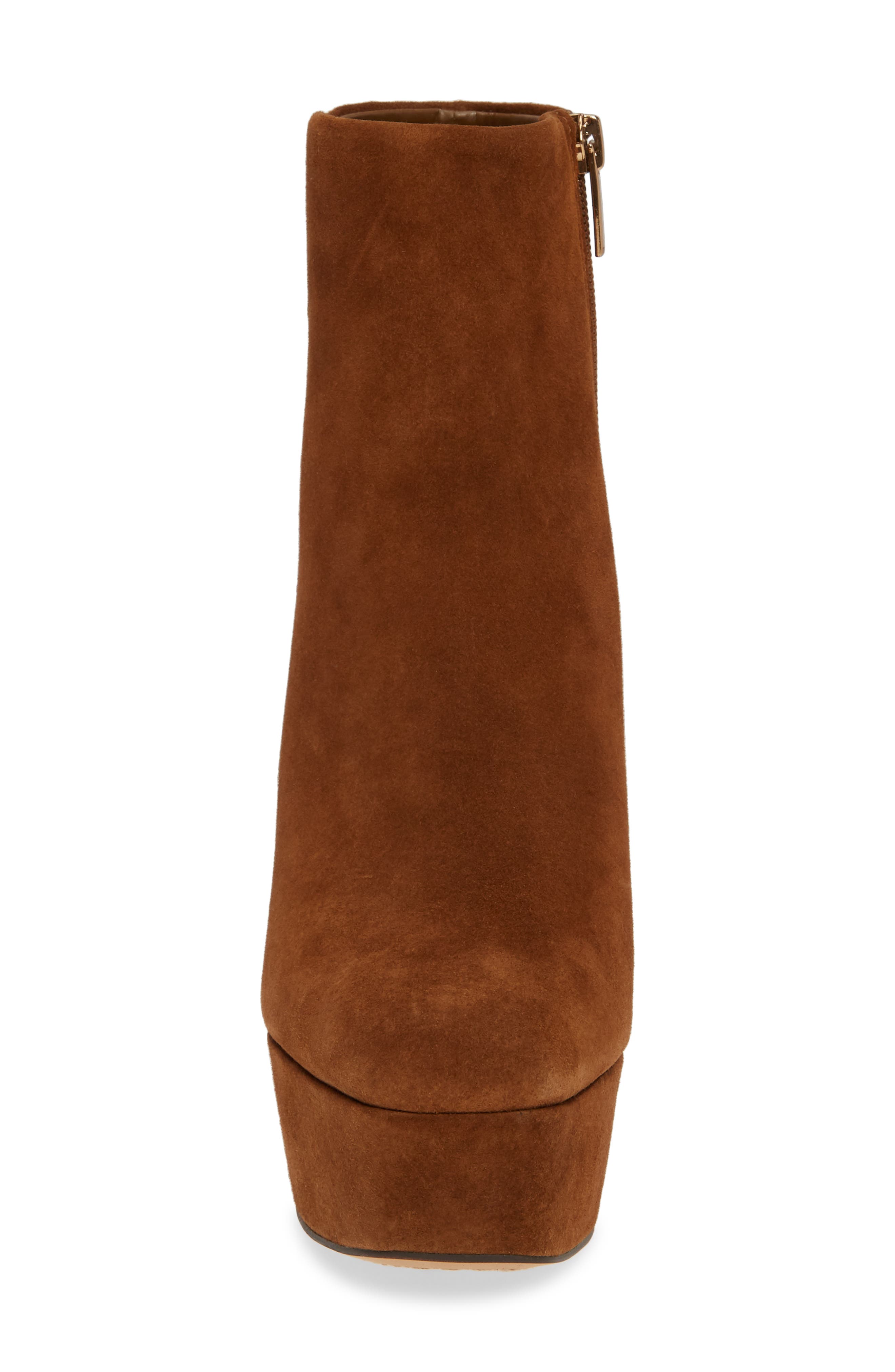 Leslieon Square Toe Platform Boot, Alternate, color, VINTAGE BROWN SUEDE