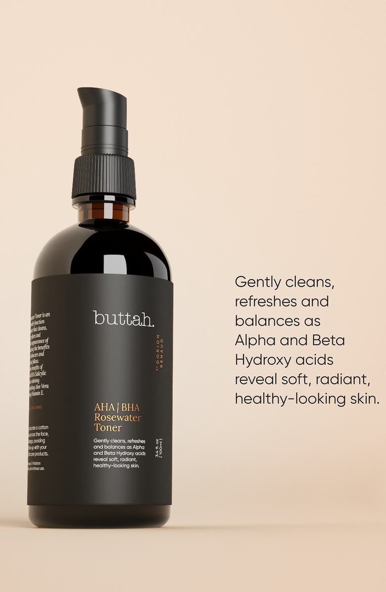 Buttah Skin AHA/BHA Rosewater Facial Toner, Alternate, color, 