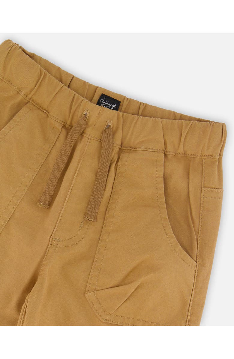Deux par Deux Little Boy's Stretch Twill Jogger Pant Tan, Alternate, color, 