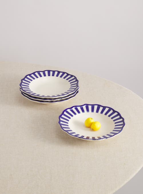 Maison Madison Home Riviera 12 Piece Set With Pasta Bowl In Blue/geometric