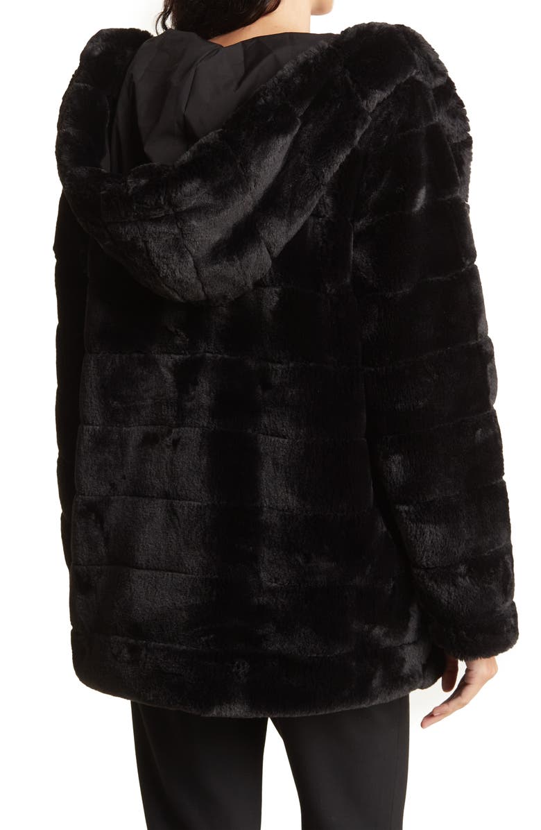Laundry by Shelli Segal Hooded Faux Fur Coat, Alternate, color, 