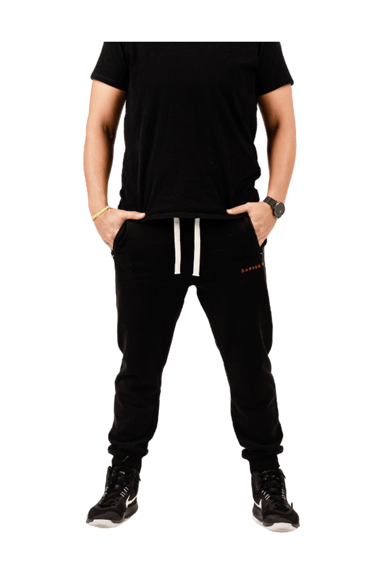 Dapper Boi Black DB Joggers, Alternate, color,