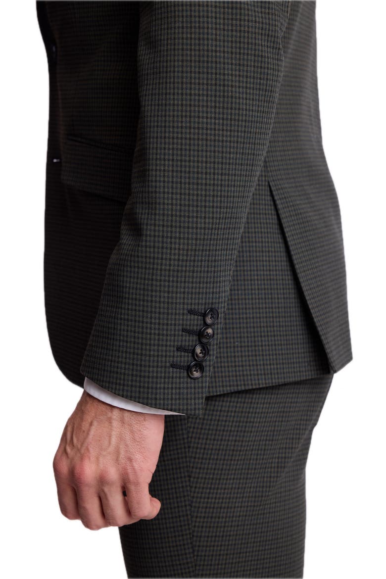 Dover Slim Fit Notch Lapel Suit Jacket, Alternate, color, GREEN NAVY BLACK GINGHAM