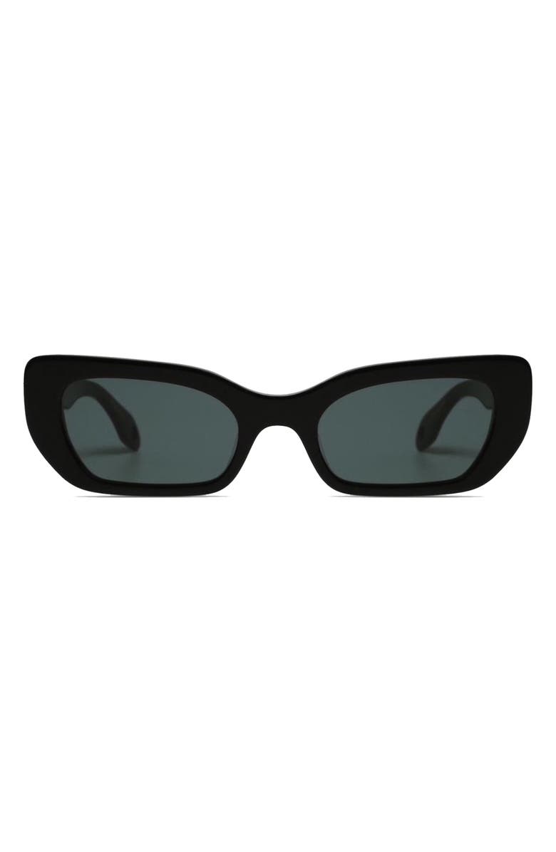 Elisa Johnson Cookie 54mm Cat Eye Sunglasses, Main, color, Gloss Black