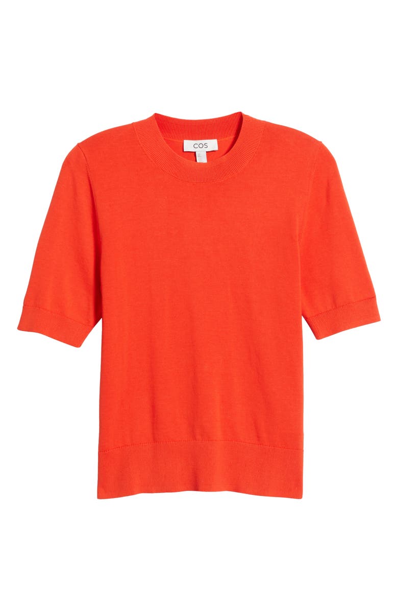 COS Short Sleeve Cotton Sweater, Alternate, color,