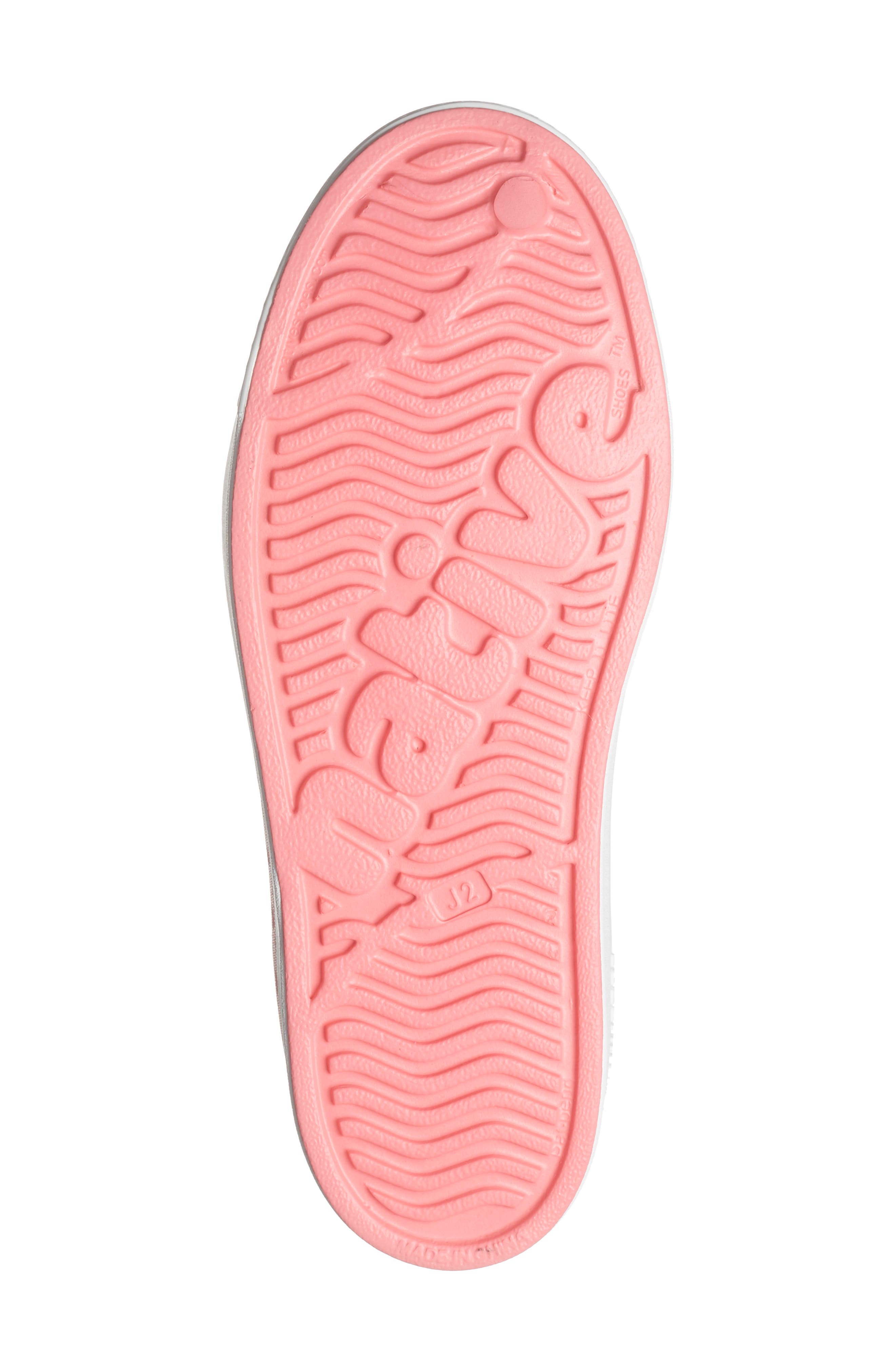 Native Shoes Kids' Jefferson Water Resistant Slip-On Sneaker, Alternate, color, Flamingo Pink/ Shell White