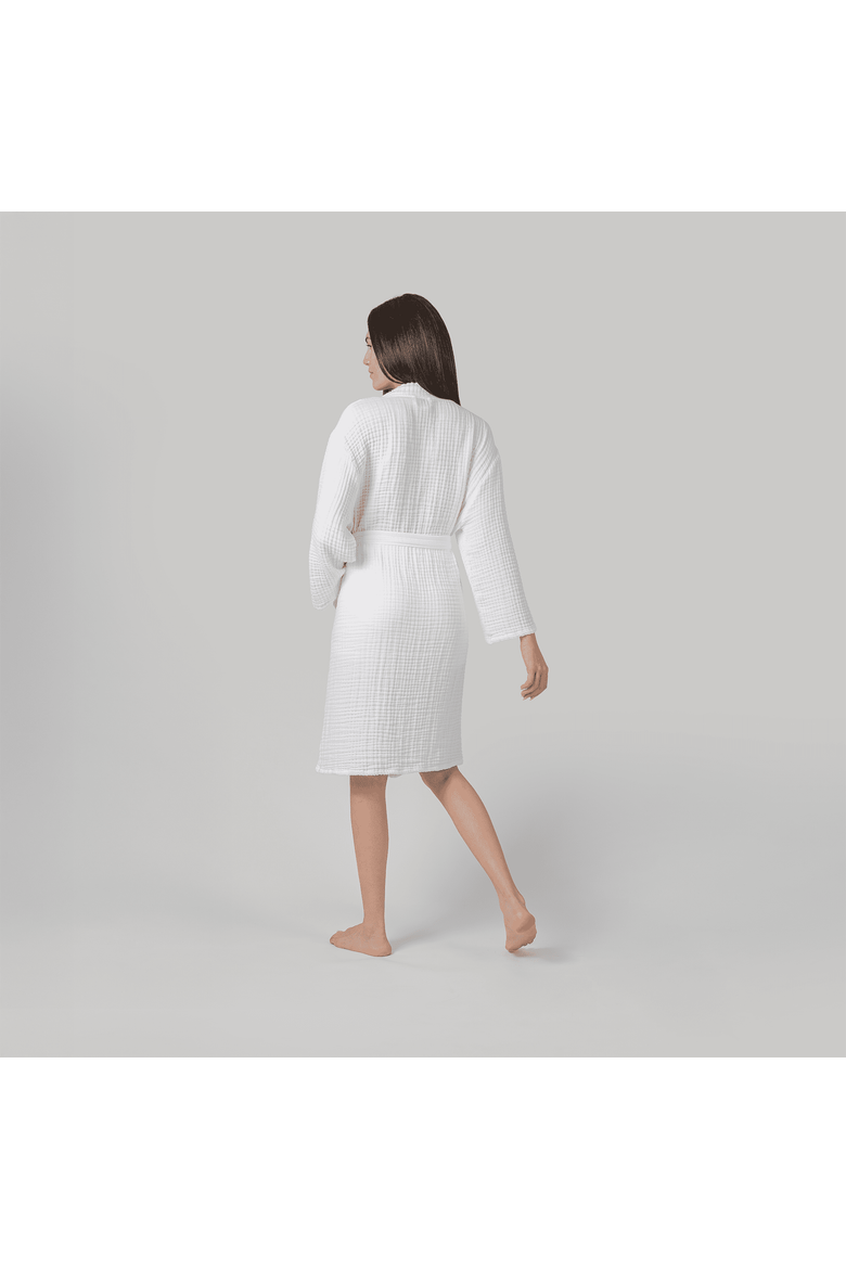 Adult Muslin Bathrobe, Alternate, color, White