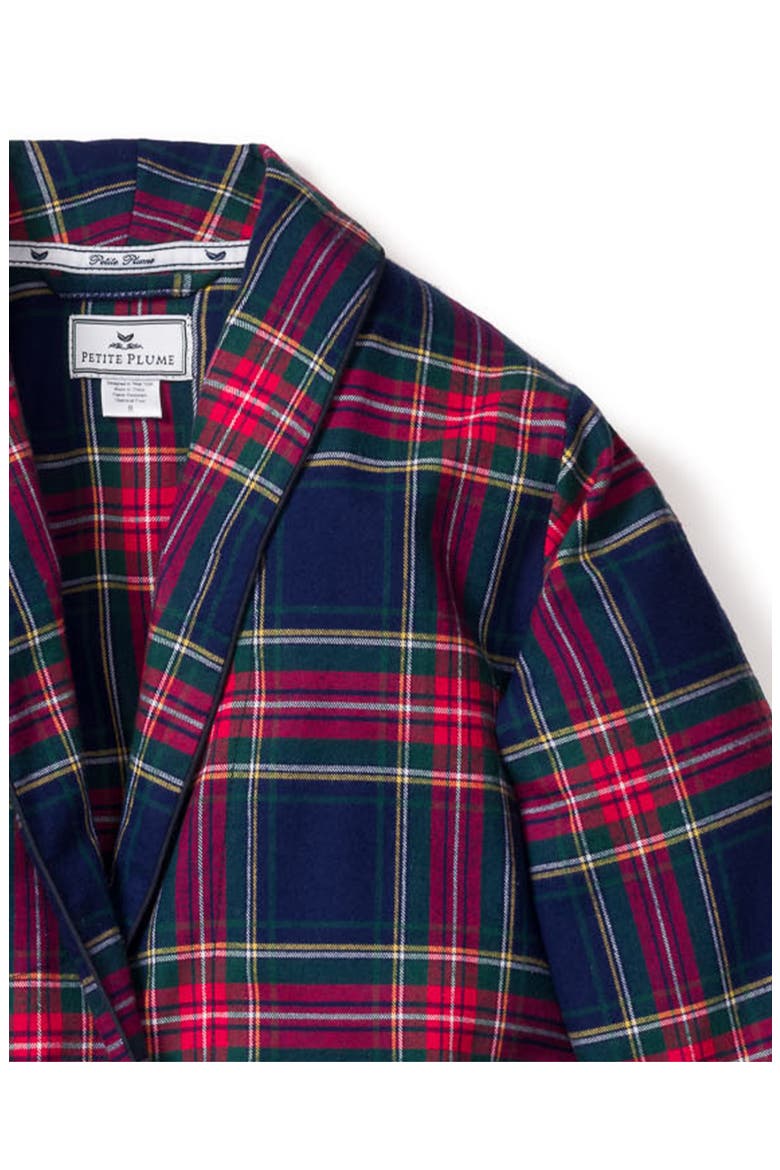 Windsor Tartan Robe, Alternate, color, NAVY