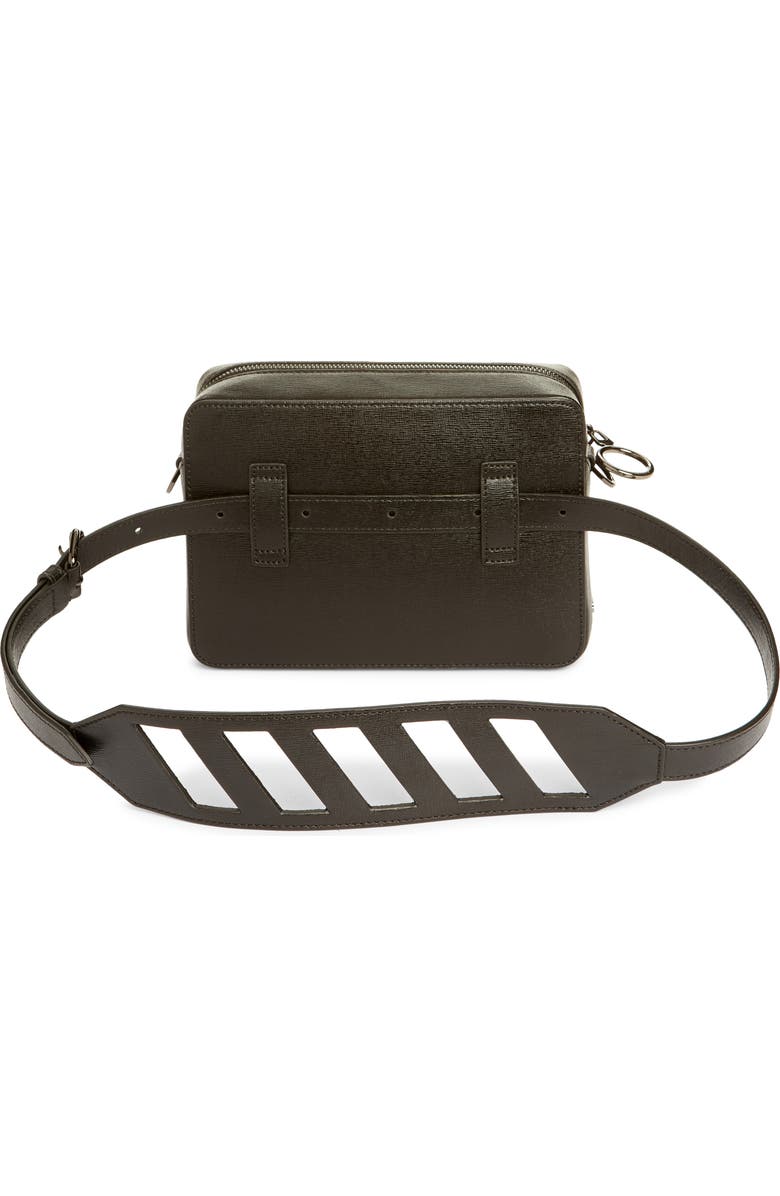 Off-White Diagonal Stripe Camera Belt Bag, Alternate, color,