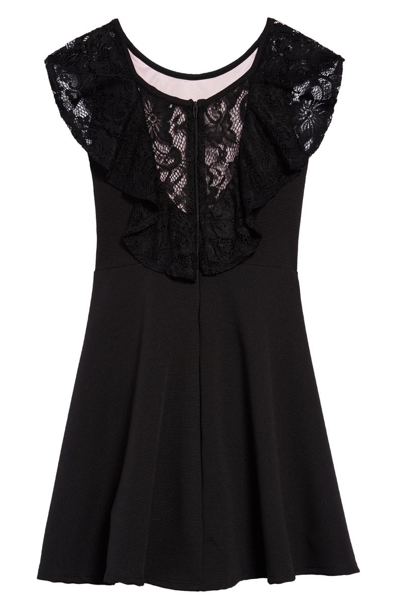 Ava & Yelly Lace Sleeve Skater Dress, Alternate, color,