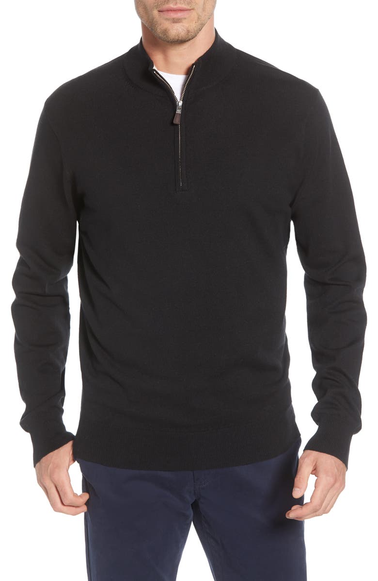 Peter Millar Crown Quarter Zip Pullover Sweater, Main, color, 