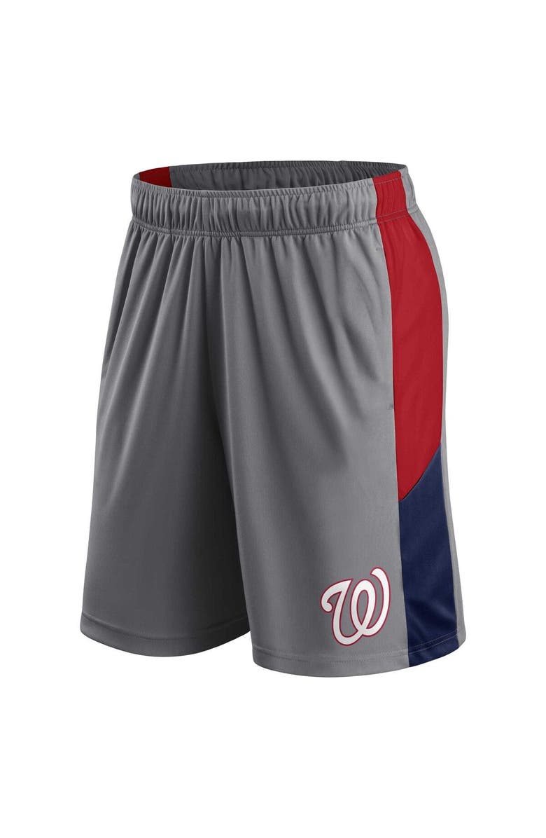 PROFILE Men's Profile Gray/Red Washington Nationals Team Shorts, Alternate, color, Gray