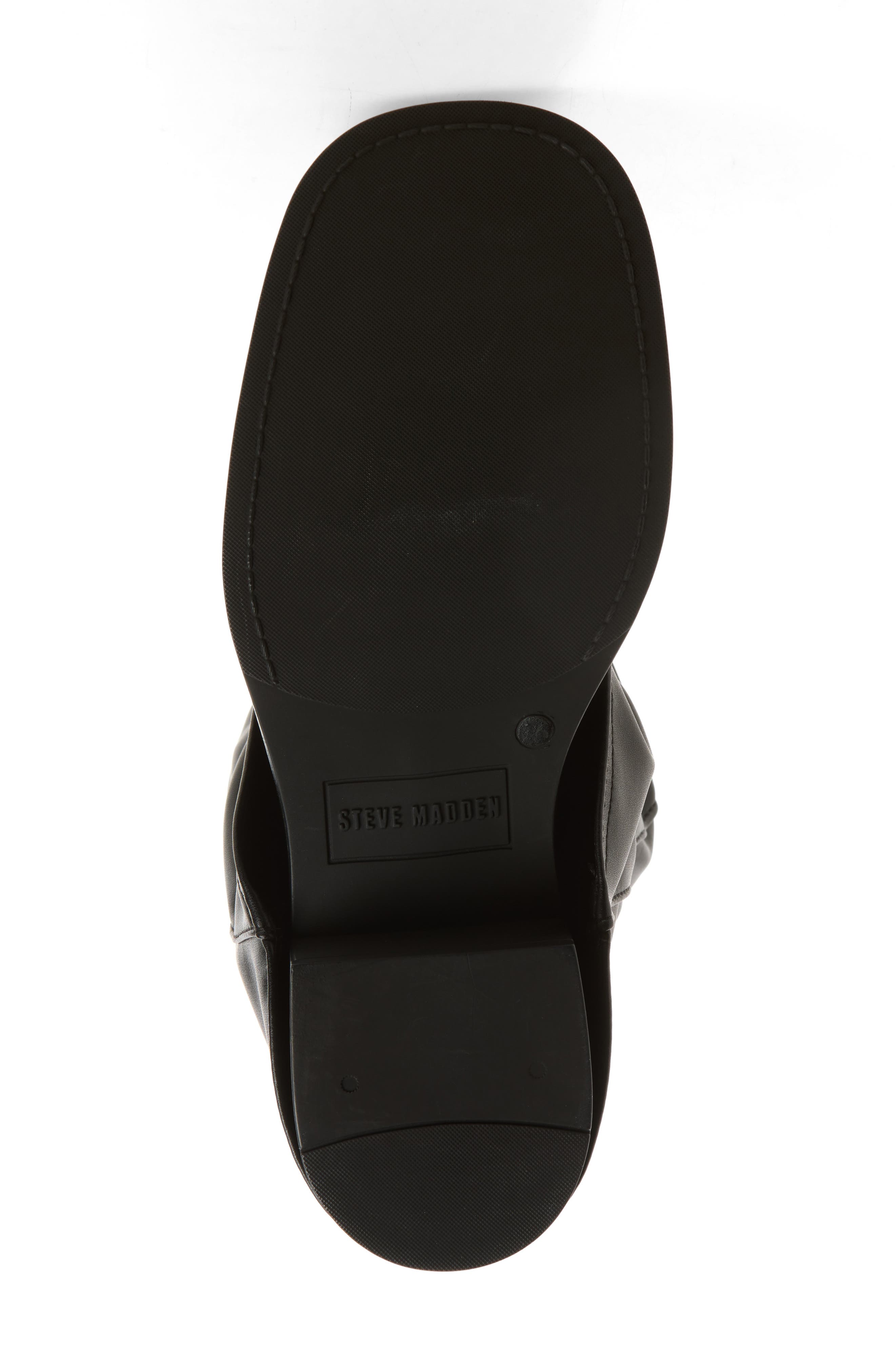 Ancor Ruched Boot, Alternate, color, BLACK LEATHER