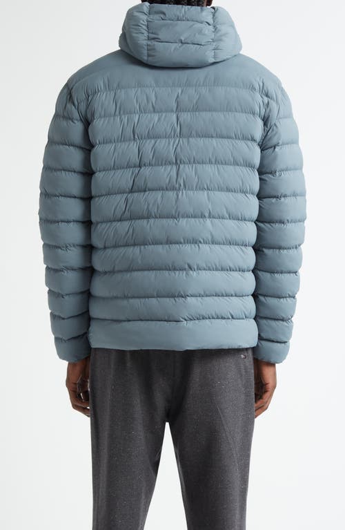 Herno Resort Travel Stretch Nylon Packable Hooded Jacket In Blue