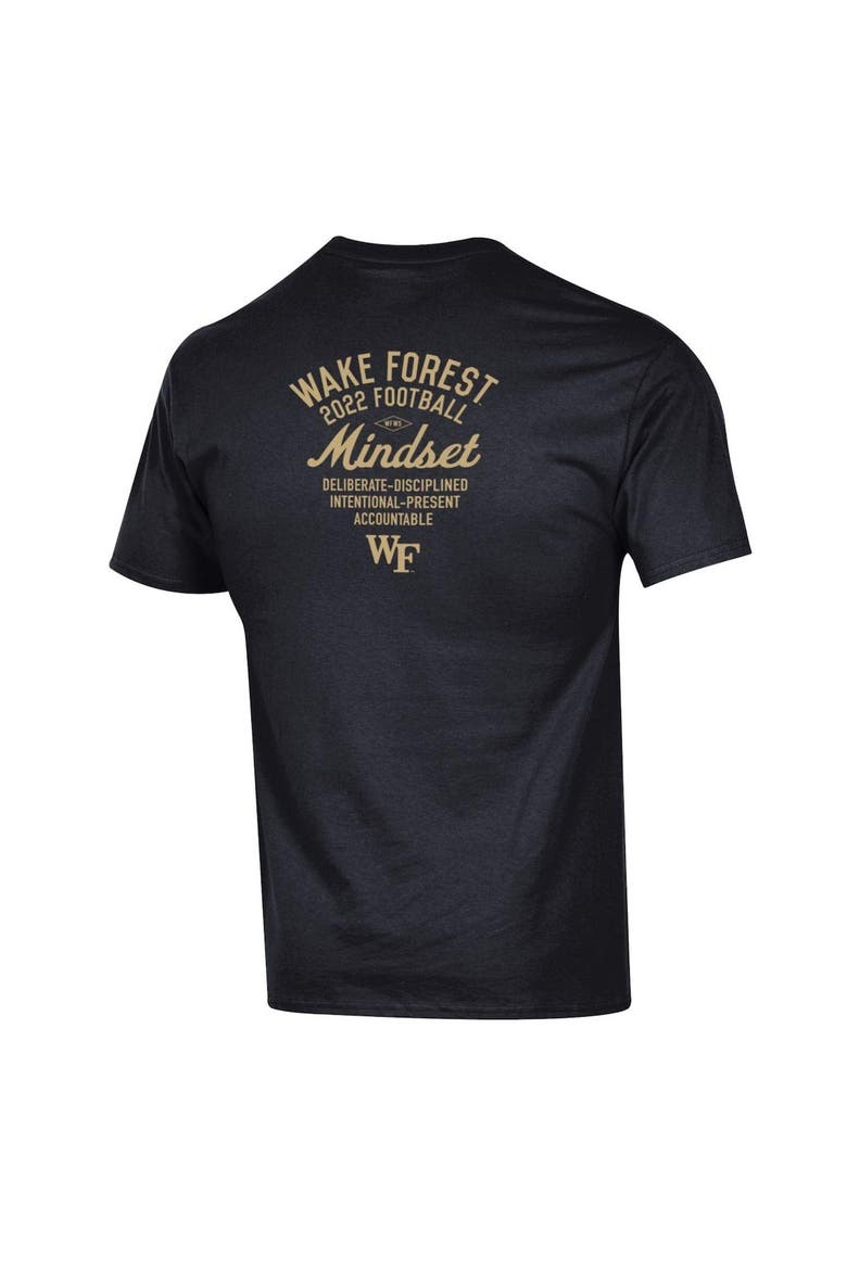 Men's Champion Black Wake Forest Demon Deacons 2022 Football Walk the Walk T-Shirt, Alternate, color, Black