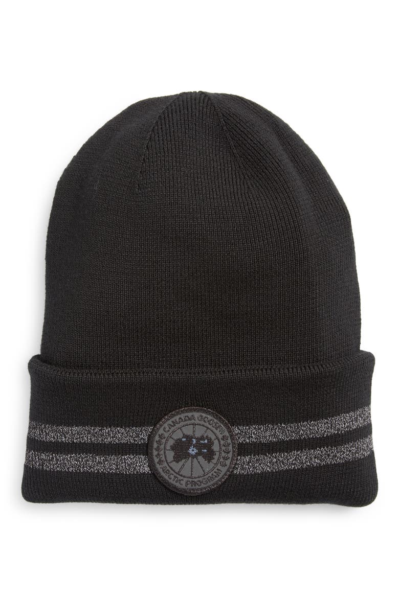 Arctic Disc Reflective Beanie, Main, color, BLACK - NOIR