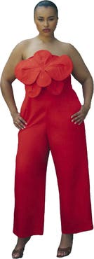ELOQUII Flower Jumpsuit