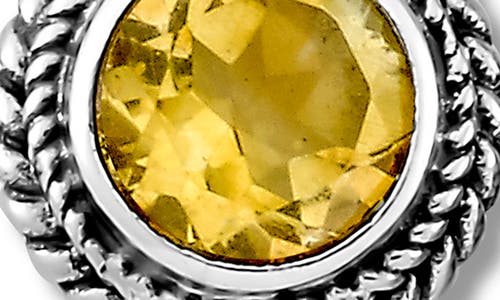 Samuel B. 18k & Silver 0.65 Ct. Tw. Citrine Basketweave Earrings In Citrine