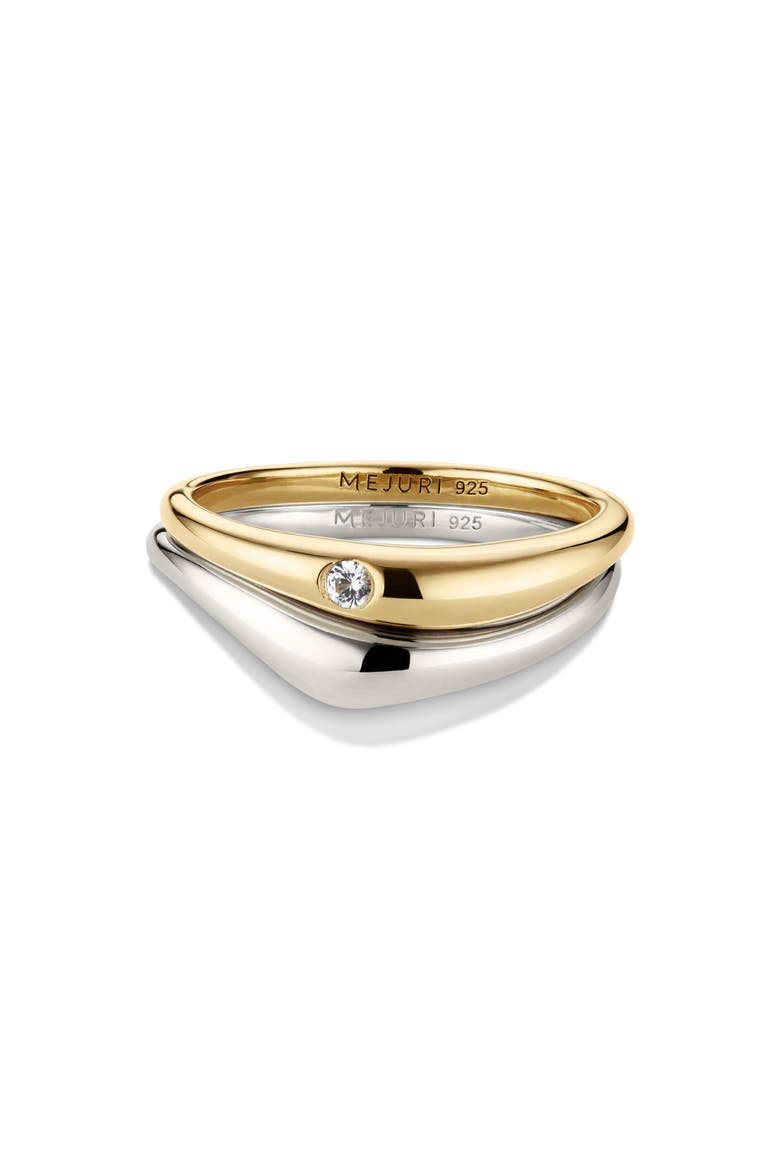 Dôme Nesting Ring Set, Alternate, color, Silver / Gold Vermeil
