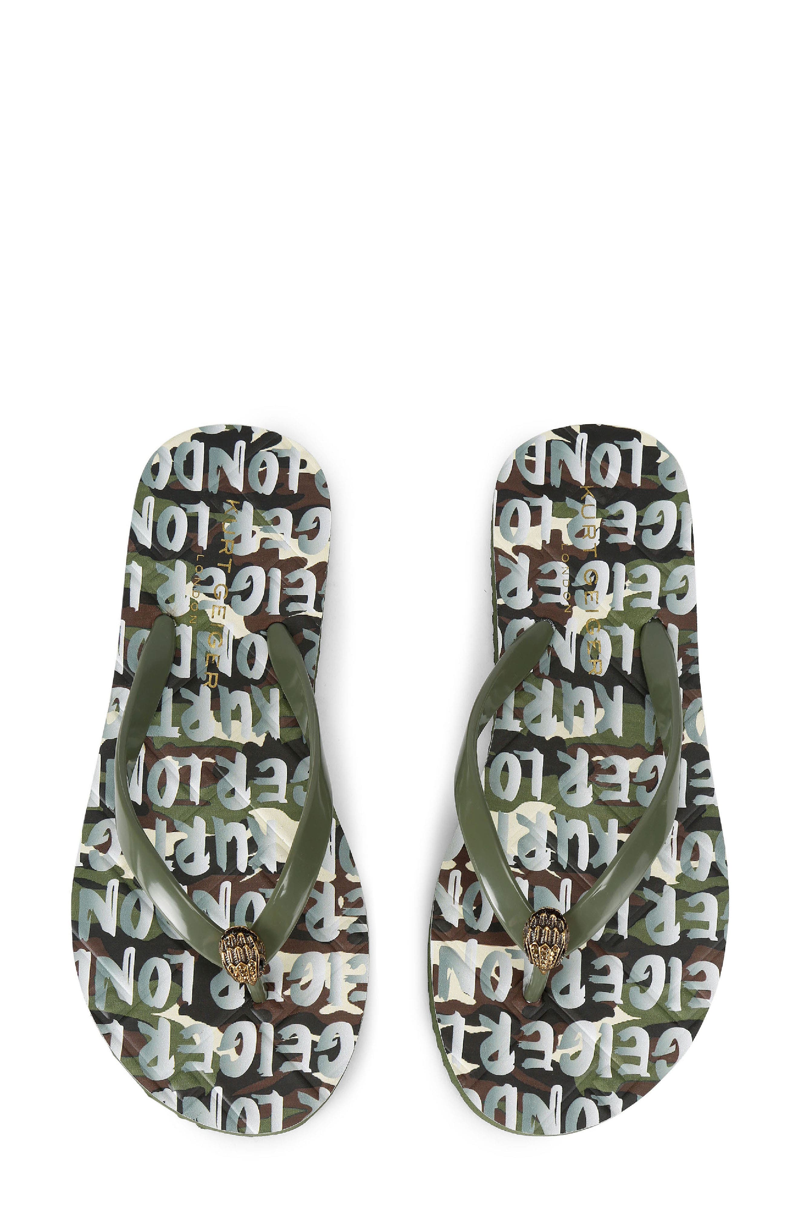 Kurt Geiger London Kensington Flip Flop, Alternate, color, Green Multi