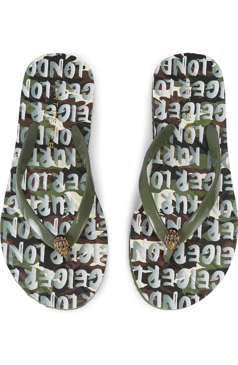 Kurt Geiger London Kensington Flip Flop, Alternate, color, Green Multi