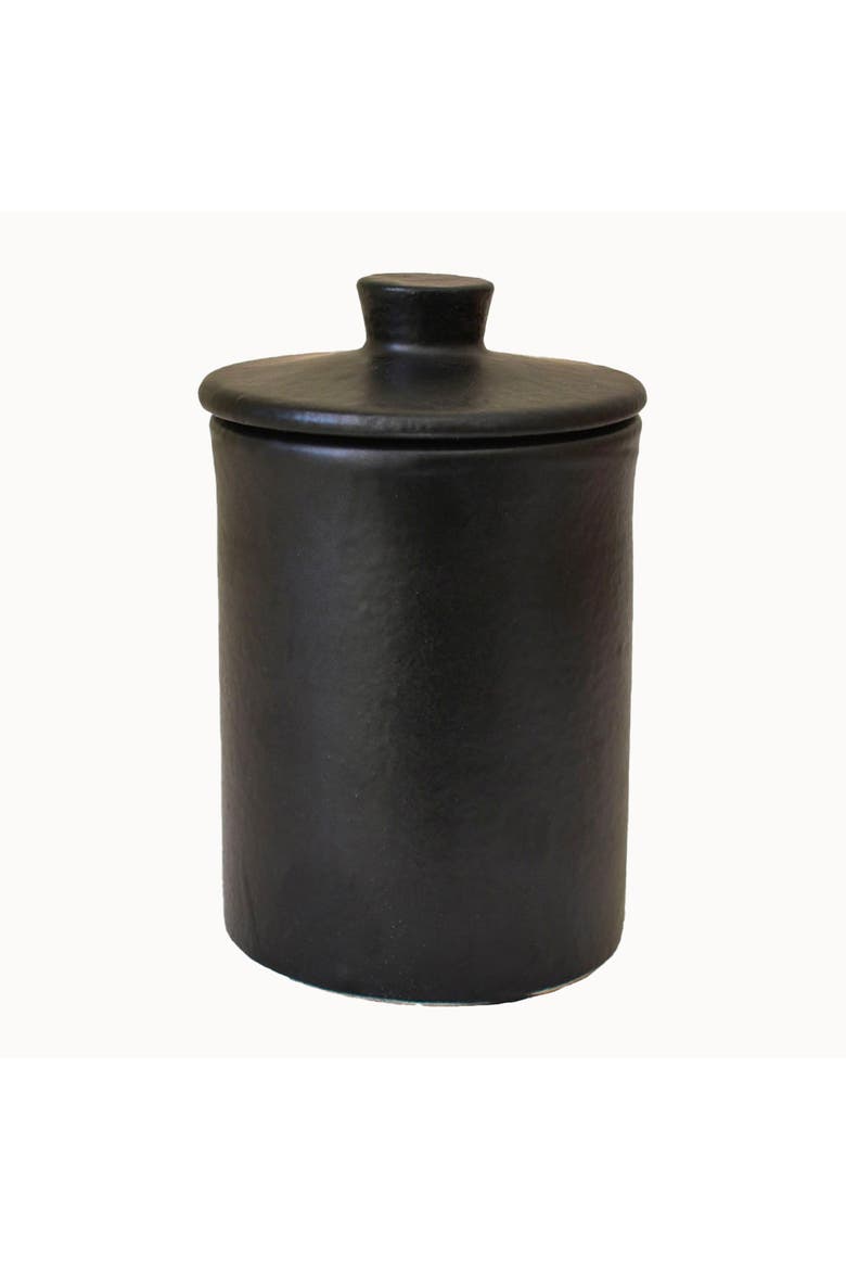 Handcrafted Ceramic Canister, Main, color, Matte Black - Small