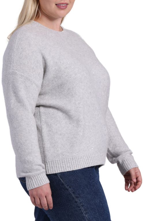 Minnie Rose Sparkle Cashmere & Cotton Blend In Polar