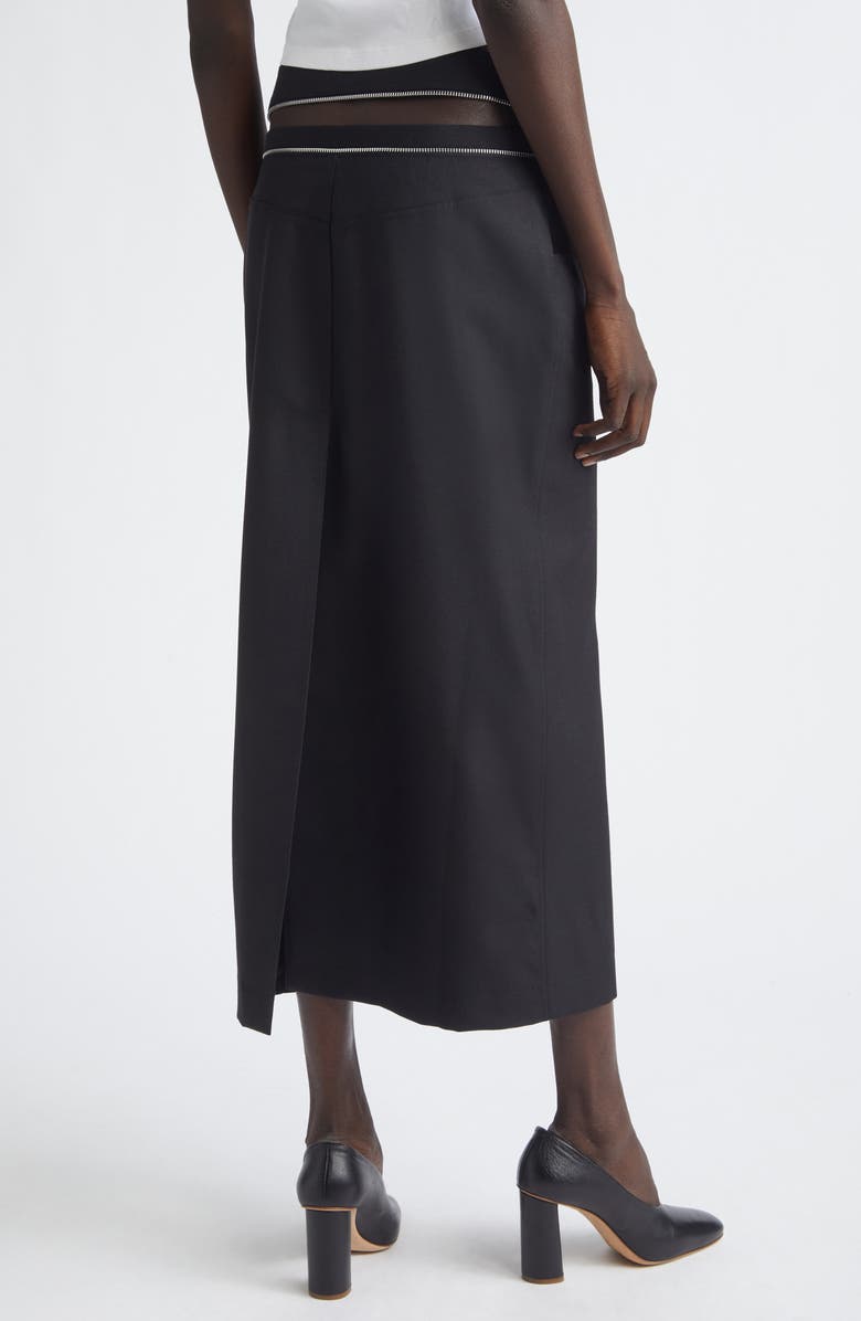 Vaquera Zip Off Waistband Wool Skirt, Alternate, color, Black