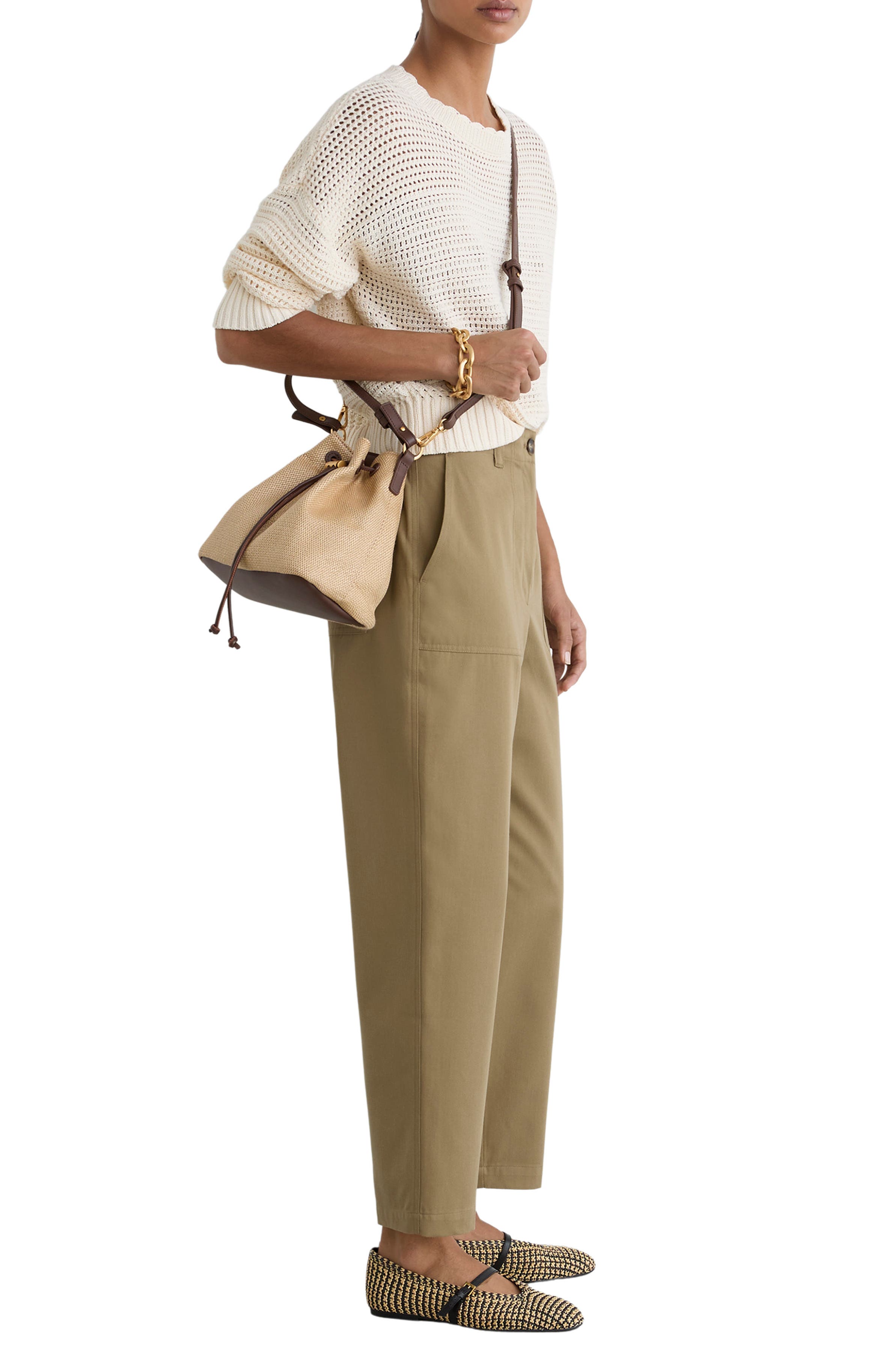 Davina Mary Jane Flat, Alternate, color, NATURAL/ BLACK