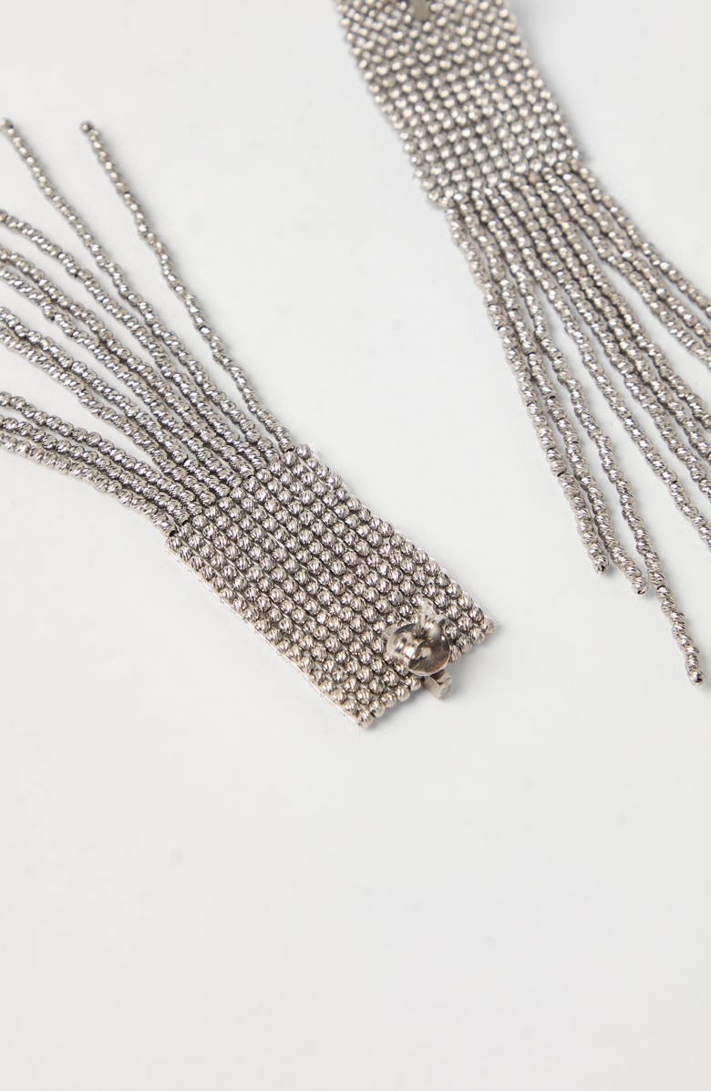 Brunello Cucinelli Frayed earrings, Alternate, color, Silver