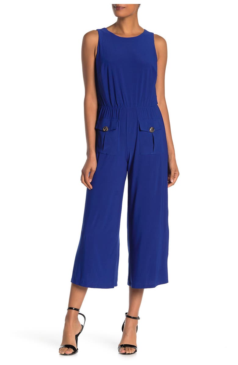 MSK Front Button Sleeveless Jumpsuit, Main, color,