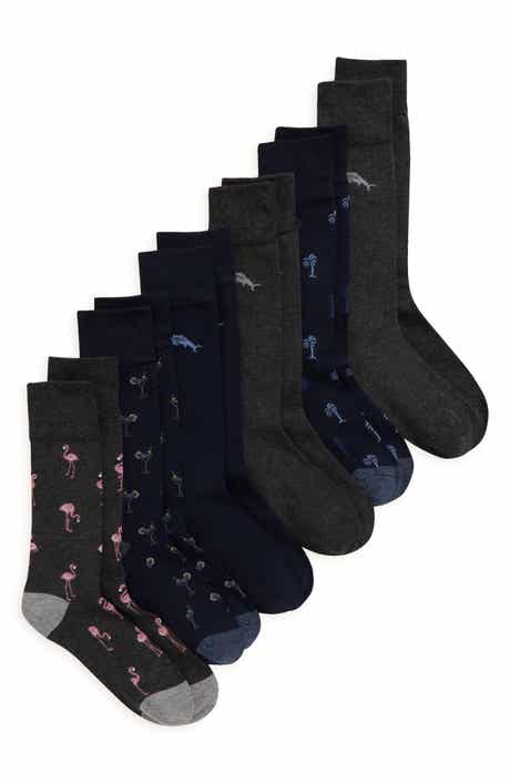 6-Pack Assorted Motif and Ribbed Crew Socks