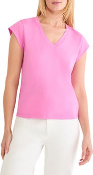 NZT by NIC+ZOE Cap Sleeve V-Neck Cotton Top