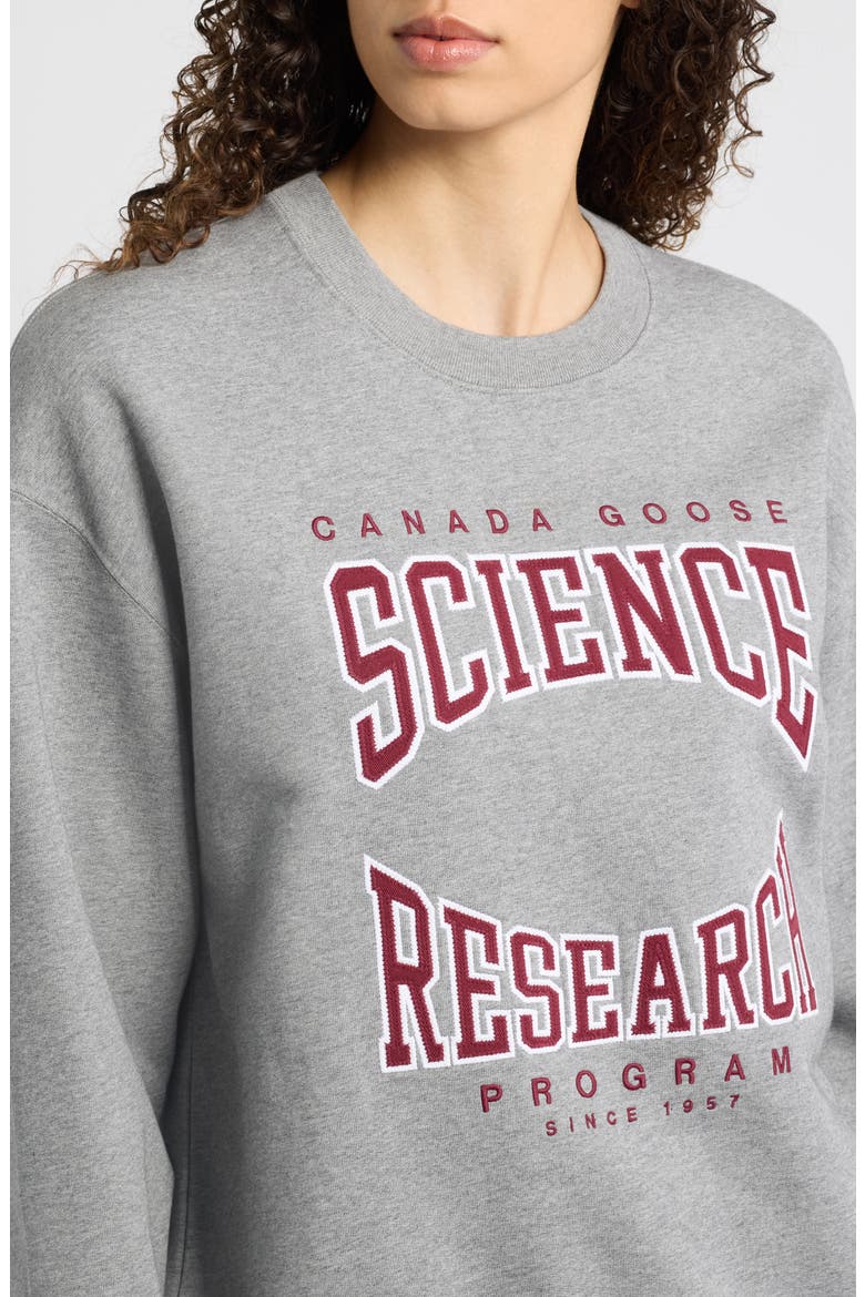 Wander Science & Research Graphic Organic Cotton Sweatshirt, Alternate, color, STONE HEATHER-PIERRE CHINE