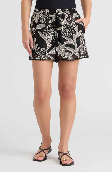 NVLT Embroidered Georgette Shorts