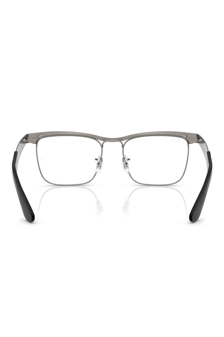 53mm Square optical glasses, Alternate, color, GUNMETAL
