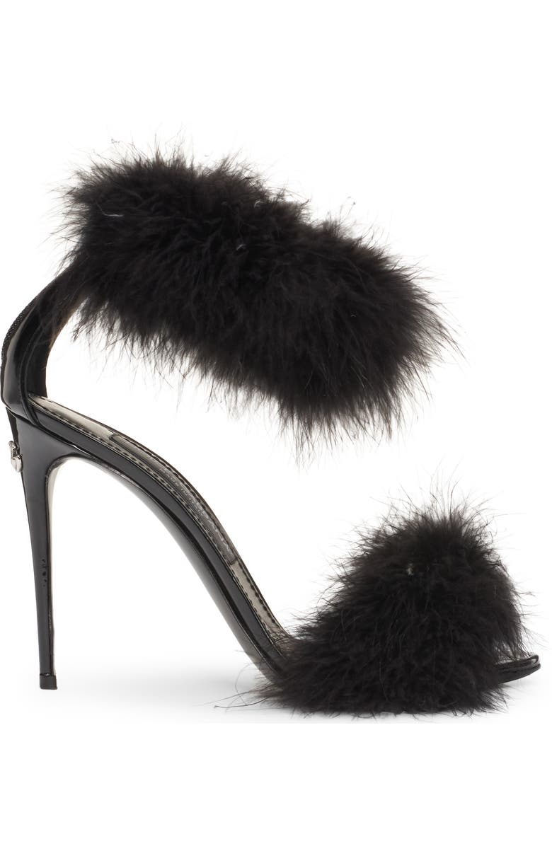 Dolce&Gabbana Feather Strap Sandal, Alternate, color,