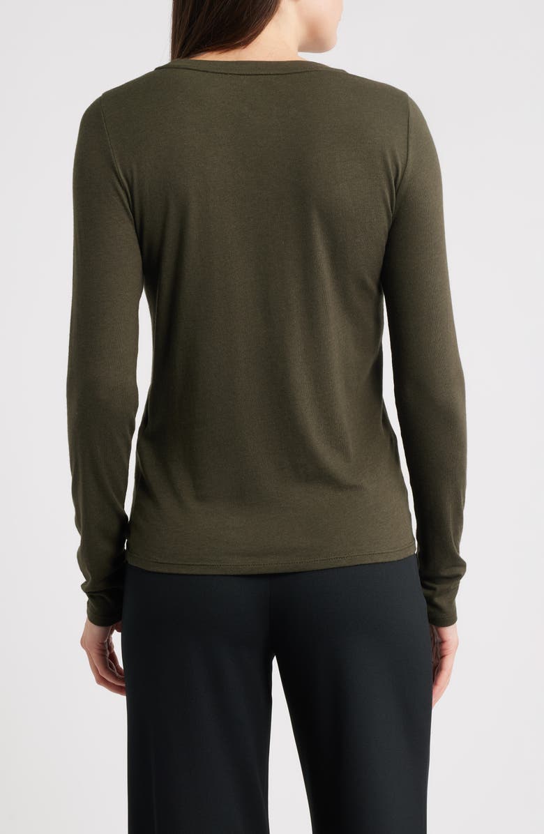 Eileen Fisher Stretch Organic Cotton Blend T-Shirt, Alternate, color, Woodland