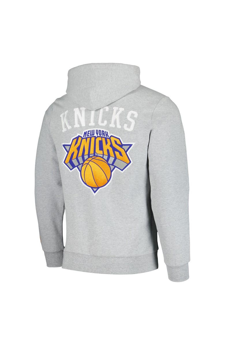 FISLL Unisex FISLL Heather Gray New York Knicks Heritage Crest Pullover Hoodie, Alternate, color, 