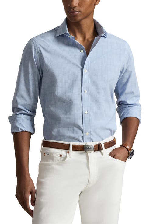 Classic Fit Glen Plaid Cotton Button-Up Shirt