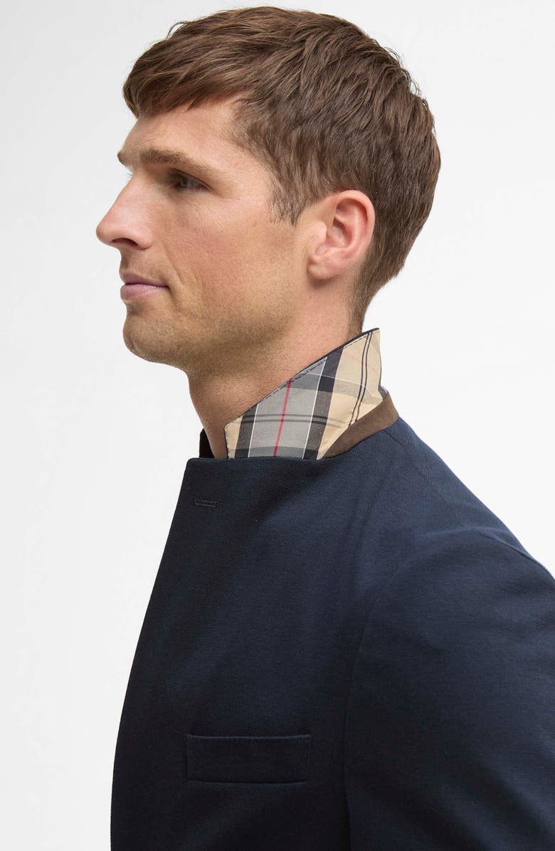 Barbour Harthorpe Navy Knit Cotton Blend Blazer, Alternate, color, Navy
