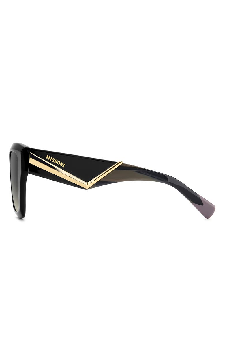 Missoni 53mm Gradient Square Sunglasses, Alternate, color, Black/ Grey Brown
